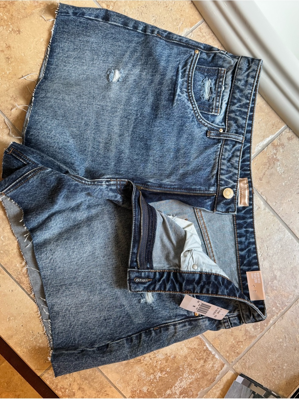 Kut from the Kloth “Taylor” High Rise Denim Shorts